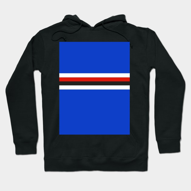 Sampdoria Retro Home Blue White Red Black Bars 1992 Hoodie by Culture-Factory